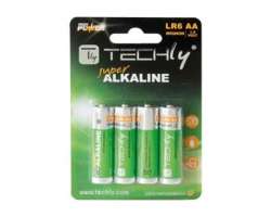 Alkalick baterie AA blistr 4ks v balen TECHLY 306974  - 69 K