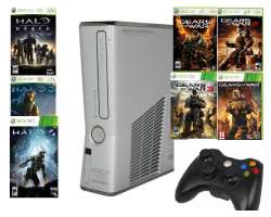 Microsoft Xbox 360 Slim 250GB Limited edition Halo reach + 7 her  (Gears of war,Halo)(bazar) - 4352 K